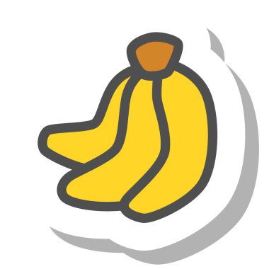 Basit meyve tek simgesi muz