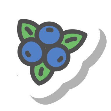 Basit meyve tekli yaban mersini.