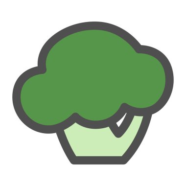 Basit sebze tek öge simgesi brokoli