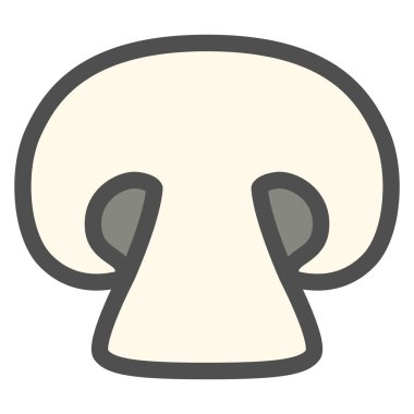 Basit mantar ikon mantar kesiti