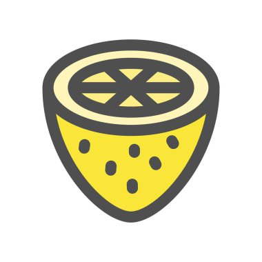 Basit meyve tekli limon kesiti