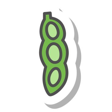 Basit sebze tek öge simgesi edamame