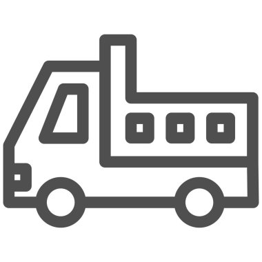 Basit araç tek öge çöp kamyonu