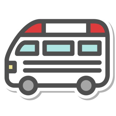 Basit araç simgesi simgesi ambulansı