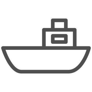 Basit araç tek öge simgesi balıkçı teknesi