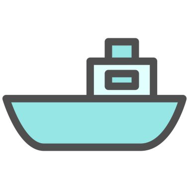 Basit araç tek öge simgesi balıkçı teknesi