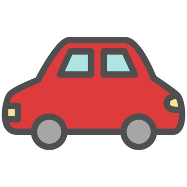 Basit araç tek öge simge arabası