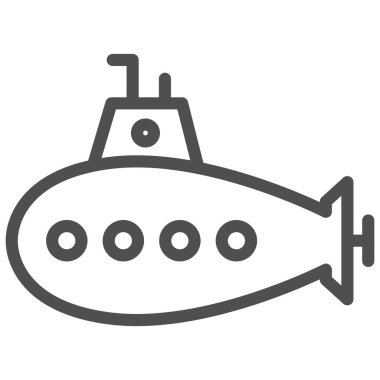 Basit araç simgesi tek parça denizaltı