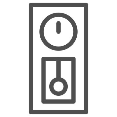 Basit iç mallar tek öge duvar saati simgesi