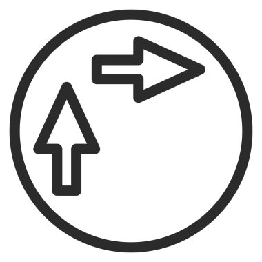 Basit bir işaretin tek gösterimi Bir genel motorlu bisiklette nasıl sağa dönülür (iki adım))