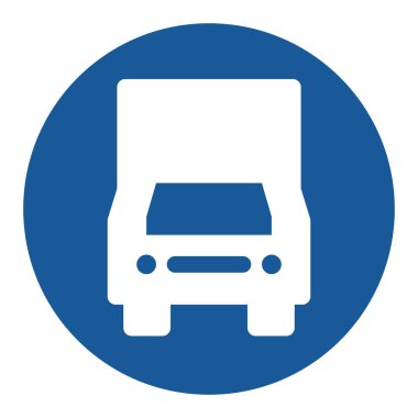 Sadece yetkili araçlar için basit bir işaretin tek bir çizimi