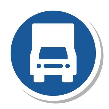 Sadece yetkili araçlar için basit bir işaretin tek bir çizimi