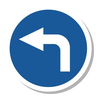 Belirtilen yön dışında herhangi bir yönde ilerlemesi yasaklanan basit bir işaretin tek bir çizimi