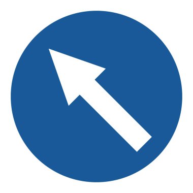 Belirtilen yön dışında herhangi bir yönde ilerlemesi yasaklanan basit bir işaretin tek bir çizimi