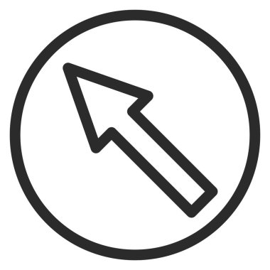 Belirtilen yön dışında herhangi bir yönde ilerlemesi yasaklanan basit bir işaretin tek bir çizimi