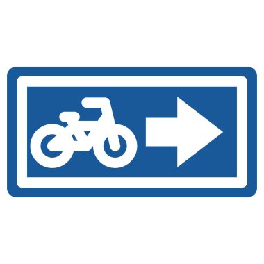 Basit bir tabelanın tek bir çizimi Küçük motorlu bisiklet / bisiklet tek yönlü sokak