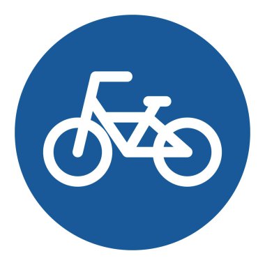 Sadece küçük motosikletler ve bisikletler için basit bir tabelanın tek bir çizimi