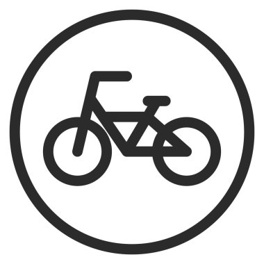 Sadece küçük motosikletler ve bisikletler için basit bir tabelanın tek bir çizimi