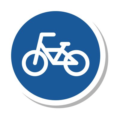 Sadece küçük motosikletler ve bisikletler için basit bir tabelanın tek bir çizimi