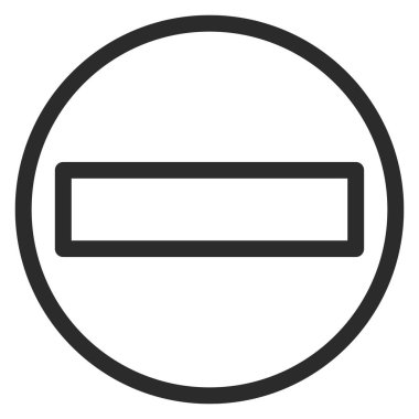 Basit bir tabelanın tek çizimi Araçlara izin verilmiyor