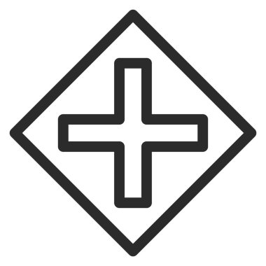 Basit bir Jugata Yolu kavşağının tek bir çizimi