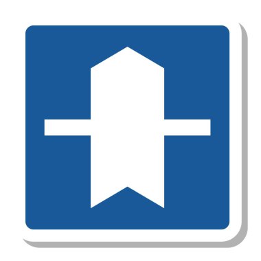 Basit bir işaret önceliği yolunun tek çizimi