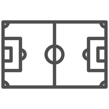 Basit spor ekipmanları Tek öge simgesi Futbol sahası