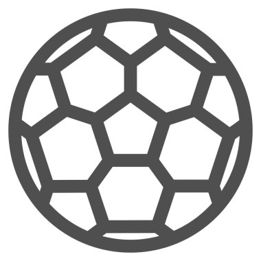 Basit spor ekipmanları tek öge futbol topu simgesi
