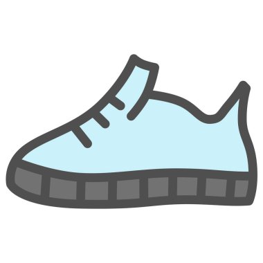 Basit spor ekipmanları tek öge simge ayakkabıları