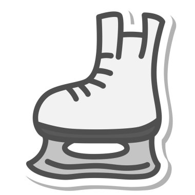 Basit spor ekipmanları tek öge simge paten ayakkabıları