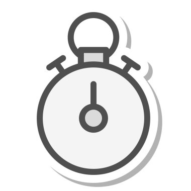 Basit spor ekipmanları Tek öge Stopwatch simgesi