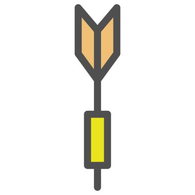 Basit spor ekipmanları tek simge dart oku