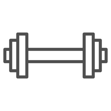 Basit spor ekipmanları tek öge simgesi dambıl