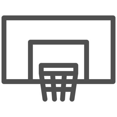 Basit spor ekipmanları. Tek öge ikon basketbol hedefi.