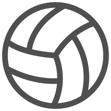 Basit spor ekipmanları tek öge voleybol simgesi
