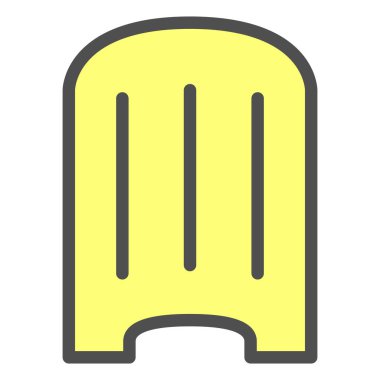 Basit spor ekipmanları tek öge simgesi beat tahtası