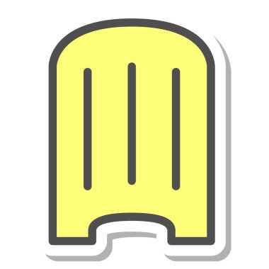 Basit spor ekipmanları tek öge simgesi beat tahtası