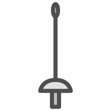 Basit spor ekipmanları tek öge simgesi Eskrim Fleuret