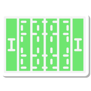 Basit spor ekipmanları tek simge rugby sahası