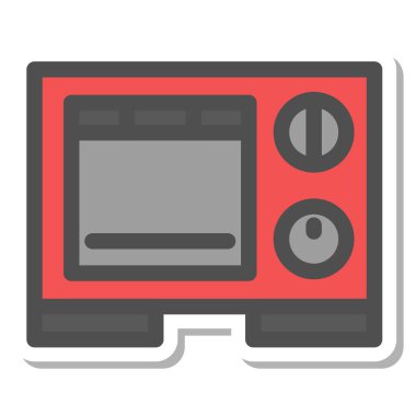 Basit elektrik aygıtı tek öge simge fırını