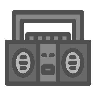 Basit elektrik aygıtı tek öge simge radyo