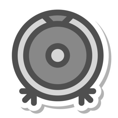 Basit elektrikli alet robotu elektrik süpürgesinin tek ögesi simgesi