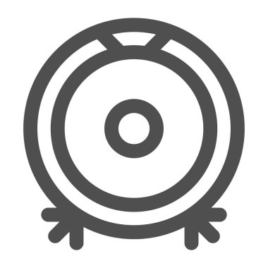 Basit elektrikli alet robotu elektrik süpürgesinin tek ögesi simgesi