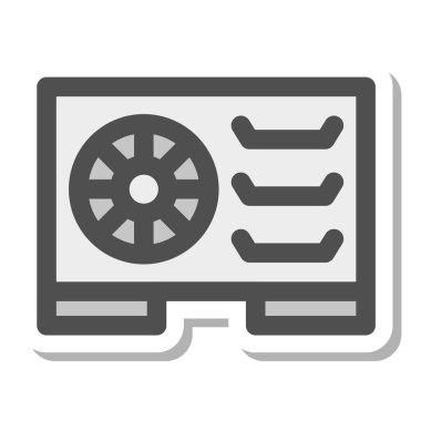 Basit elektrik aygıtı tek öge simgesi açık hava birimi