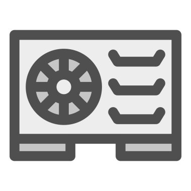 Basit elektrik aygıtı tek öge simgesi açık hava birimi