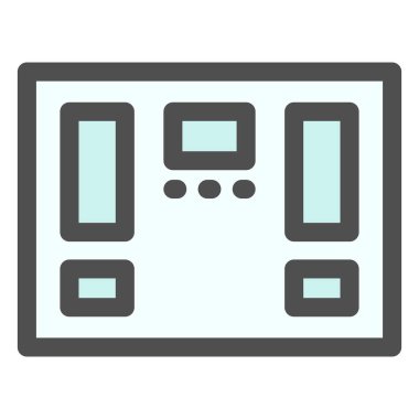 Basit elektrik aygıtı tek öge simgesi ağırlık ölçeği