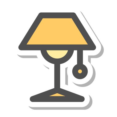 Basit elektrik aygıtı tek öge simgesi masa lambası