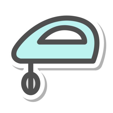 Basit elektrik aygıtı çırpma makinesinin tek ögesi simgesi