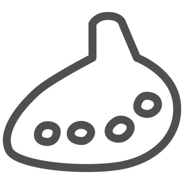 Basit bir müzik aleti. Tek simge ocarina.