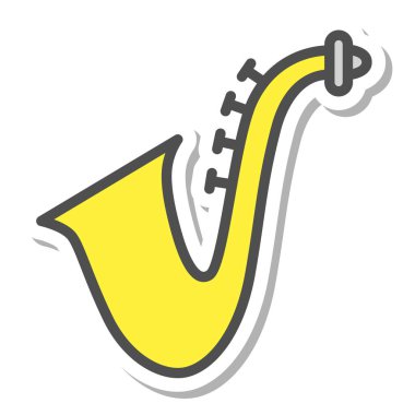 Basit bir müzik aleti saksafonu.